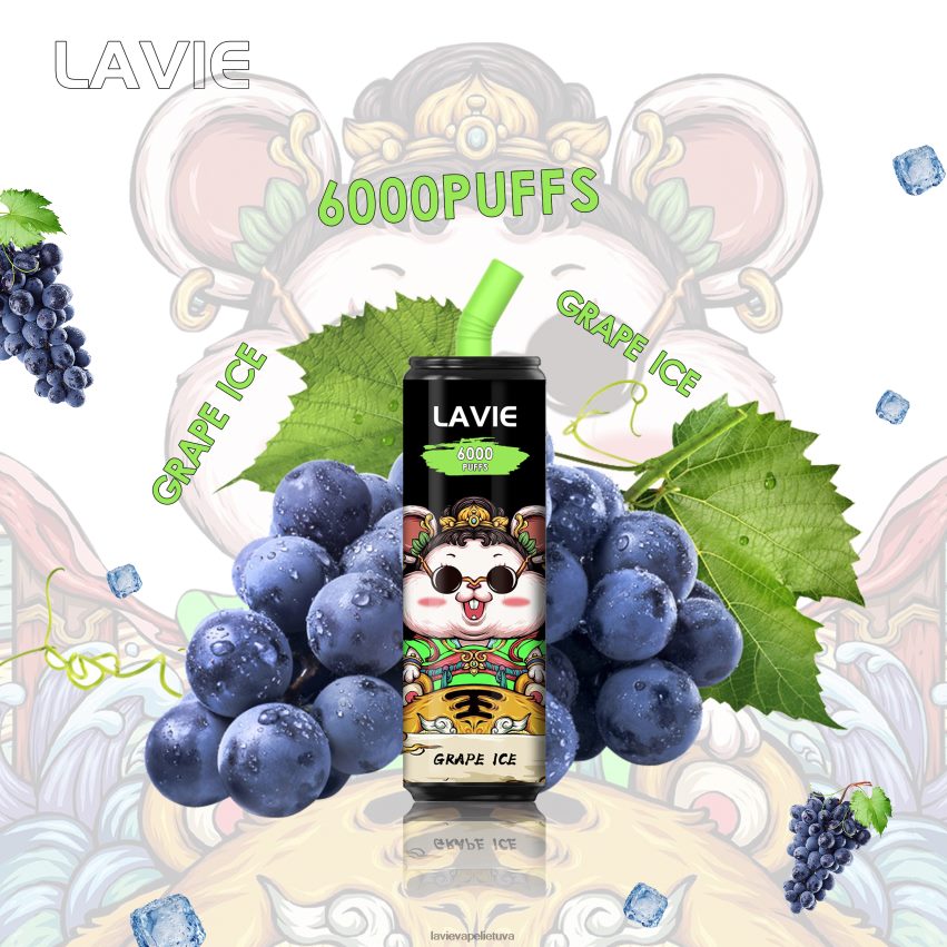 N226RV269 Lavie Vape Review | vynuogių ledas LAVIE Coke BAR 6000 išpūtimų